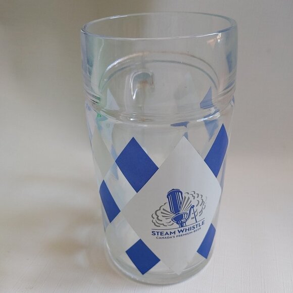 2020 Steam Whistle 1L Glass Stein Plaid - Picture 1 of 7